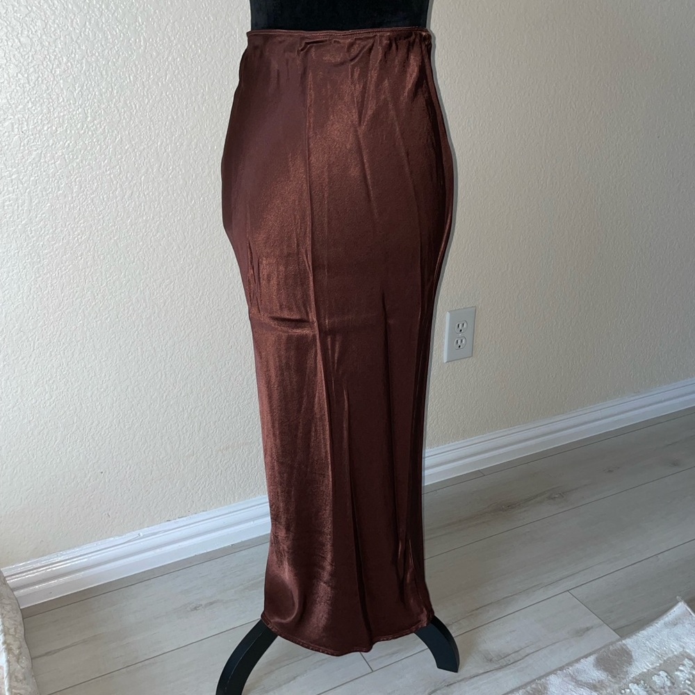 Silk Brown Skirt